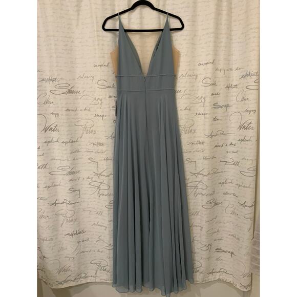 Jenny Yoo Collection Grey Lace Inlay Ball Gown - Size 8 - NWT- retail $350 - Picture 6 of 7